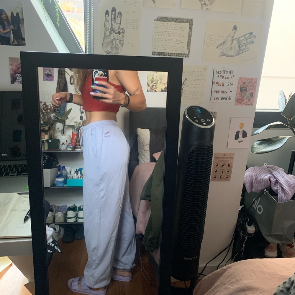 Lilac puma sweatpants!